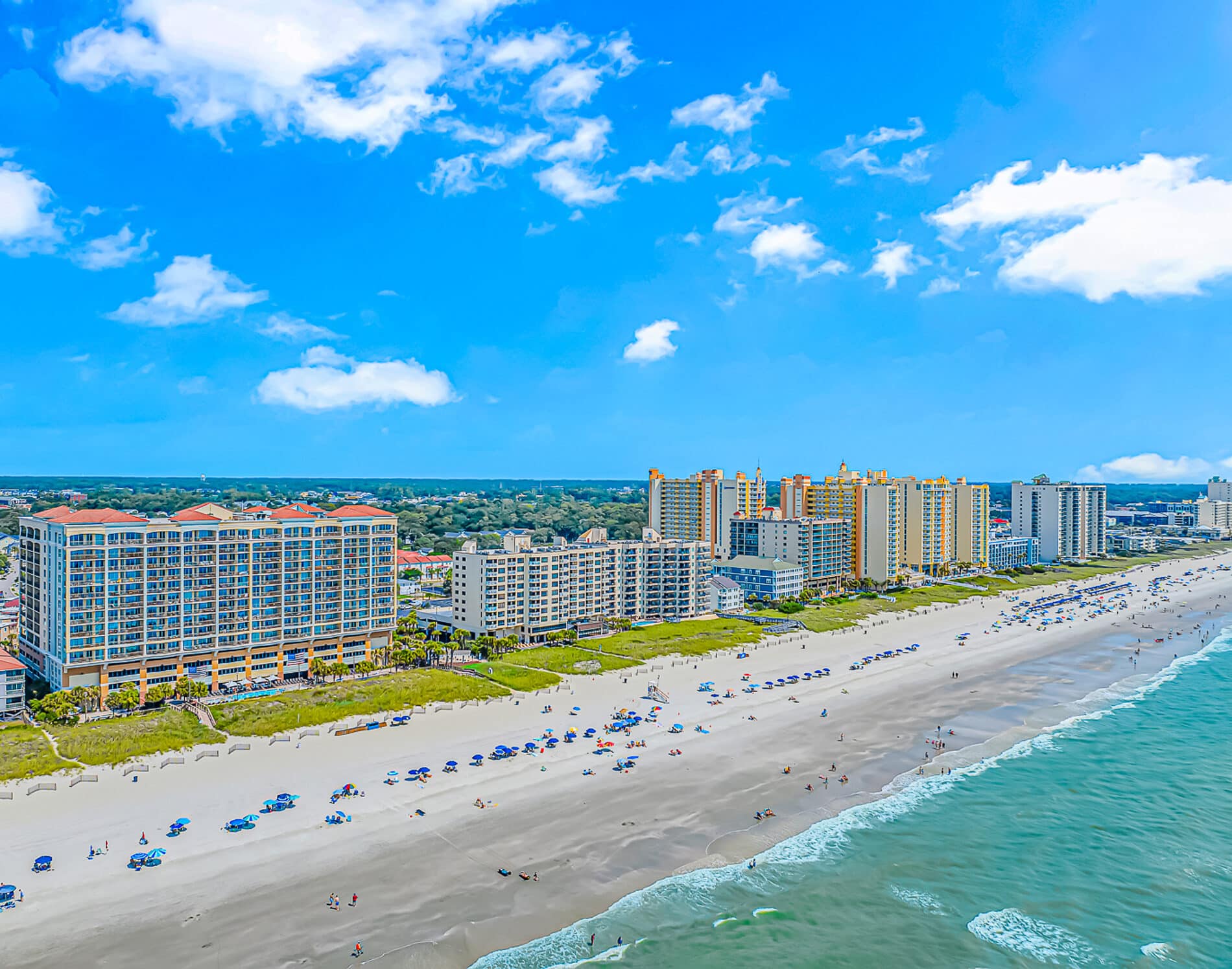 North Myrtle Beach coastline beside Mar Vista Grande
