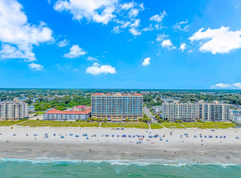 Mar Vista Grande seen from the ocean side in North Myrtle Beach