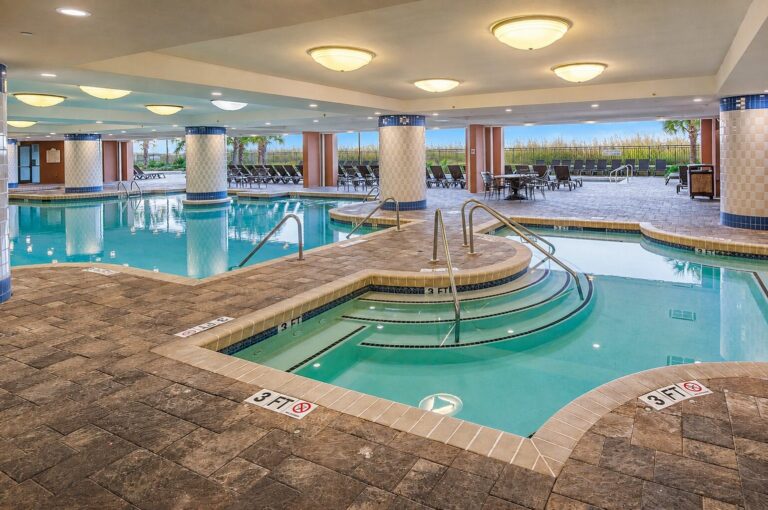 Indoor pool and hot tub at Mar Vista Grande